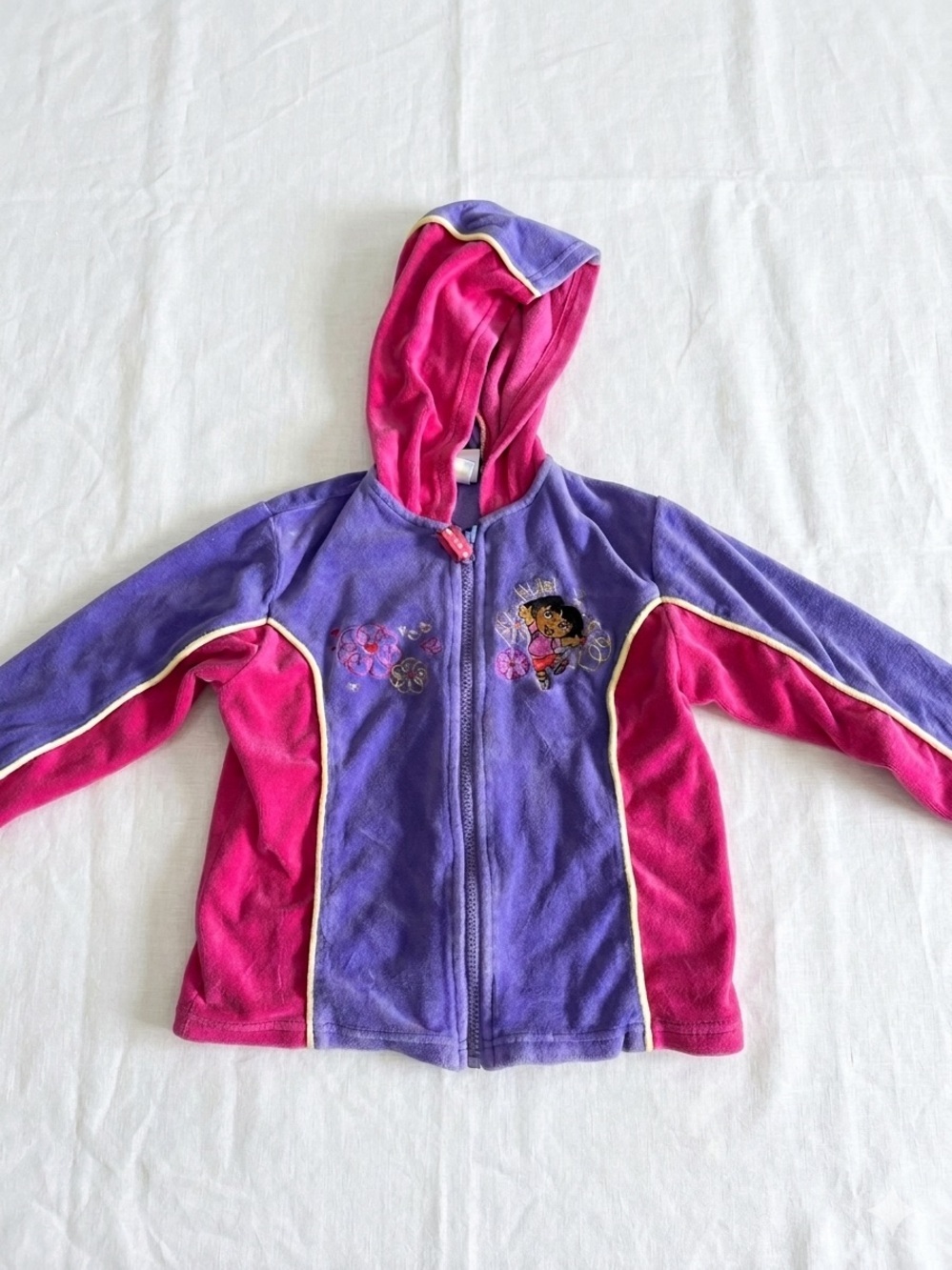 Vintage 2005 Dora the Explorer Embroidered Full Zip Size 5​